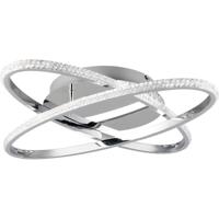 LED Plafondlamp 27W - Dimbaar Chroom - Natuurlijk Wit 4000K