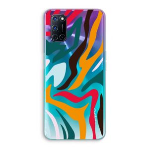Colored Zebra: Oppo A92 Transparant Hoesje