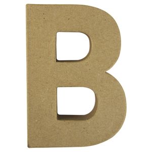 Beschilderbare letter B van papier mache   -