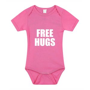 Free hugs cadeau baby rompertje roze meisjes 92 (18-24 maanden)  -