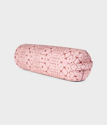 Manduka Yoga Bolster Star Dye Coral Rond Katoen - (Roze) - 69 x 23 cm