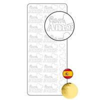 Vaessen Creative • sticker 10x23cm 10pcs goud "com amor"