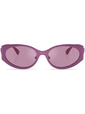 Versace Eyewear lunettes de soleil ovales à motif Medusa - Rose
