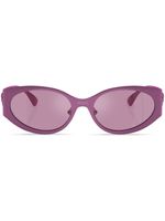 Versace Eyewear lunettes de soleil ovales à motif Medusa - Rose