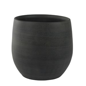 Plantenpot/bloempot in een strakke Modern design look grafiet Dia 36 cm en Hoogte 32 cm