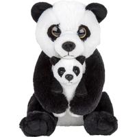 Nature Planet Pluche Pandabeer - met baby knuffel - pandabeer familie - 22 cm
