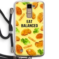 Eat Balanced: LG K10 (2016) Transparant Hoesje met koord