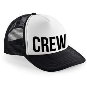 Snapback/cap - crew - zwart/wit - dames/heren - feest petjes