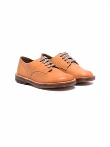 Pèpè chaussures oxford en cuir - Marron