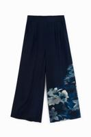 Gebloemde culotte-broek - BLUE - S