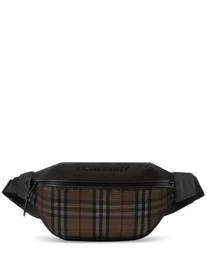 Burberry sac banane Sonny à carreaux - Noir
