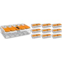 WAGO - Lasklem Set 10 Stuks - 5 Polig met Klemmetjes - Oranje WAGO - Lasklem Set 10 Stuks - 5 Polig met Klemmetjes - Oranje