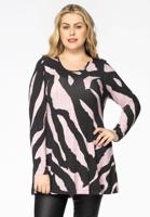 Yoek Gebreide tuniek flare NICE | Roze | Maat 50/52 Yoek Gebreide tuniek flare NICE | Roze | Maat 50/52
