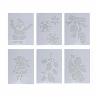 Kerst versiering raamsjablonen set 6 stuks type 2