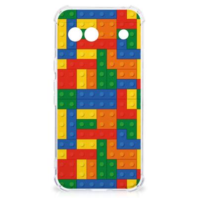 Google Pixel 8A Doorzichtige Silicone Hoesje Blokken Google Pixel 8A Doorzichtige Silicone Hoesje Blokken