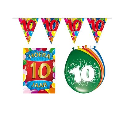 Leeftijd feestartikelen 10 jaar voordeel pakket
