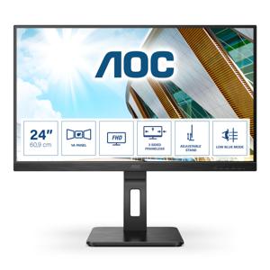 AOC 24P2QM ledmonitor 2x HDMI, 1x Displayport, DVI-D, VGA, USB-A 3.2, USB-B 3.2