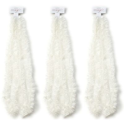3x Witte kerstslingers 5 x 270 cm kerstboom versieringen