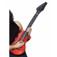 Opblaas elektrische gitaar rood 99 cm   - - thumbnail