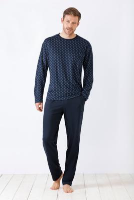 Navy blauwe herenpyjama Hajo