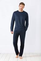 Navy blauwe herenpyjama Hajo
