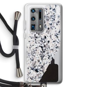 Gespikkelde marmer: Huawei P40 Pro Plus Transparant Hoesje met koord