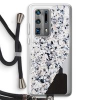 Gespikkelde marmer: Huawei P40 Pro Plus Transparant Hoesje met koord Gespikkelde marmer: Huawei P40 Pro Plus Transparant Hoesje met koord