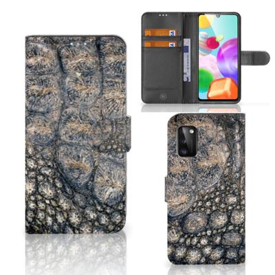 Samsung Galaxy A41 | Telefoonhoesje | Met pasjeshouder | Krokodillenprint