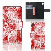 Telefoonhoesje met Naam Sony Xperia XA1 Angel Skull Rood Telefoonhoesje met Naam Sony Xperia XA1 Angel Skull Rood