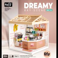 Dreamy mini house Melk en Thee Shop TeaShop met ledlamp DIY Modelbouw Knutselen Dreamy mini house Melk en Thee Shop TeaShop met ledlamp DIY Modelbouw Knutselen