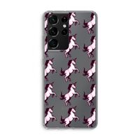 Musketon Unicorn: Samsung Galaxy S21 Ultra Transparant Hoesje