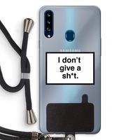 Don't give a shit: Samsung Galaxy A20s Transparant Hoesje met koord