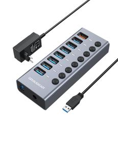 GRAUGEAR G-HUB71-A interface hub USB 3.2 Gen 1 (3.1 Gen 1) Type-A 5000 Mbit/s