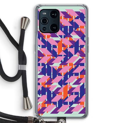 Skew Blush 3: Oppo Find X3 Transparant Hoesje met koord