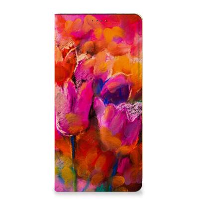 Bookcase Samsung Galaxy A15 Tulips