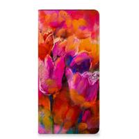 Bookcase Samsung Galaxy A15 Tulips