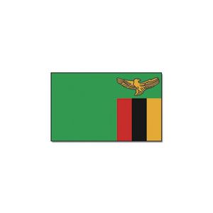 Gevelvlag/vlaggenmast vlag Zambia 90 x 150 cm   -