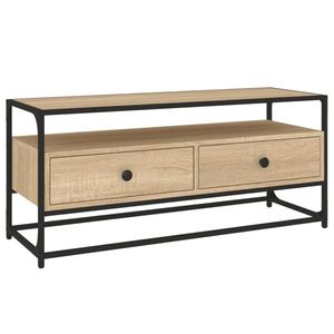 The Living Store Tv-meubel - - Meubels - 100 x 35 x 45 cm - Sonoma Eiken