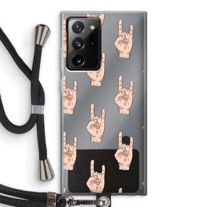Rock: Samsung Galaxy Note 20 Ultra / Note 20 Ultra 5G Transparant Hoesje met koord