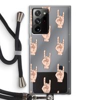 Rock: Samsung Galaxy Note 20 Ultra / Note 20 Ultra 5G Transparant Hoesje met koord