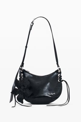 Portemonnee schoudertas stiksels - BLACK - U