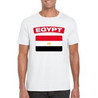 T-shirt met Egyptische vlag wit heren