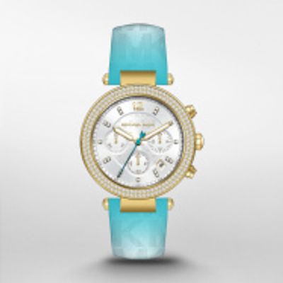 Horlogeband Michael Kors MK7227 Leder Blauw