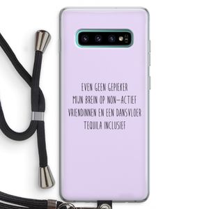 Tequila: Samsung Galaxy S10 Plus Transparant Hoesje met koord