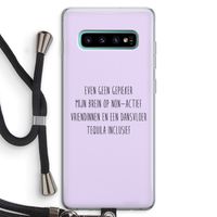 Tequila: Samsung Galaxy S10 Plus Transparant Hoesje met koord