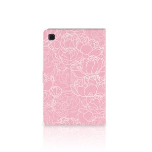 Samsung Galaxy Tab A7 (2020) Tablet Cover White Flowers