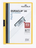 Durable Duraclip 30 stofklepmap PVC Transparant, Geel - thumbnail