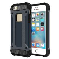 Harde Armor TPU + PC combinatie Case voor iPhone iPhone SE & 5 & 5s (donkerblauw)