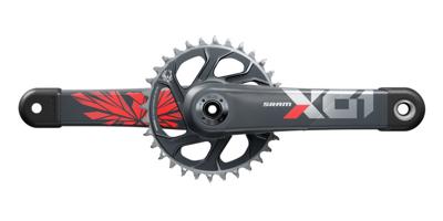 Sram crankstel "x01 eagle" crankset x01 eagle 32t 175mm oxy red