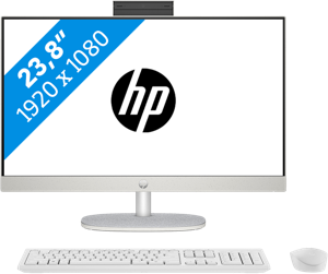 HP 24-cr1970nd Intel Core Ultra 7 155H 60,5 cm (23.8") 1920 x 1080 Pixels Alles-in-één-pc 16 GB DDR5-SDRAM 512 GB SSD Windows 11 Home Wi-Fi 6 (802.11ax) Wit